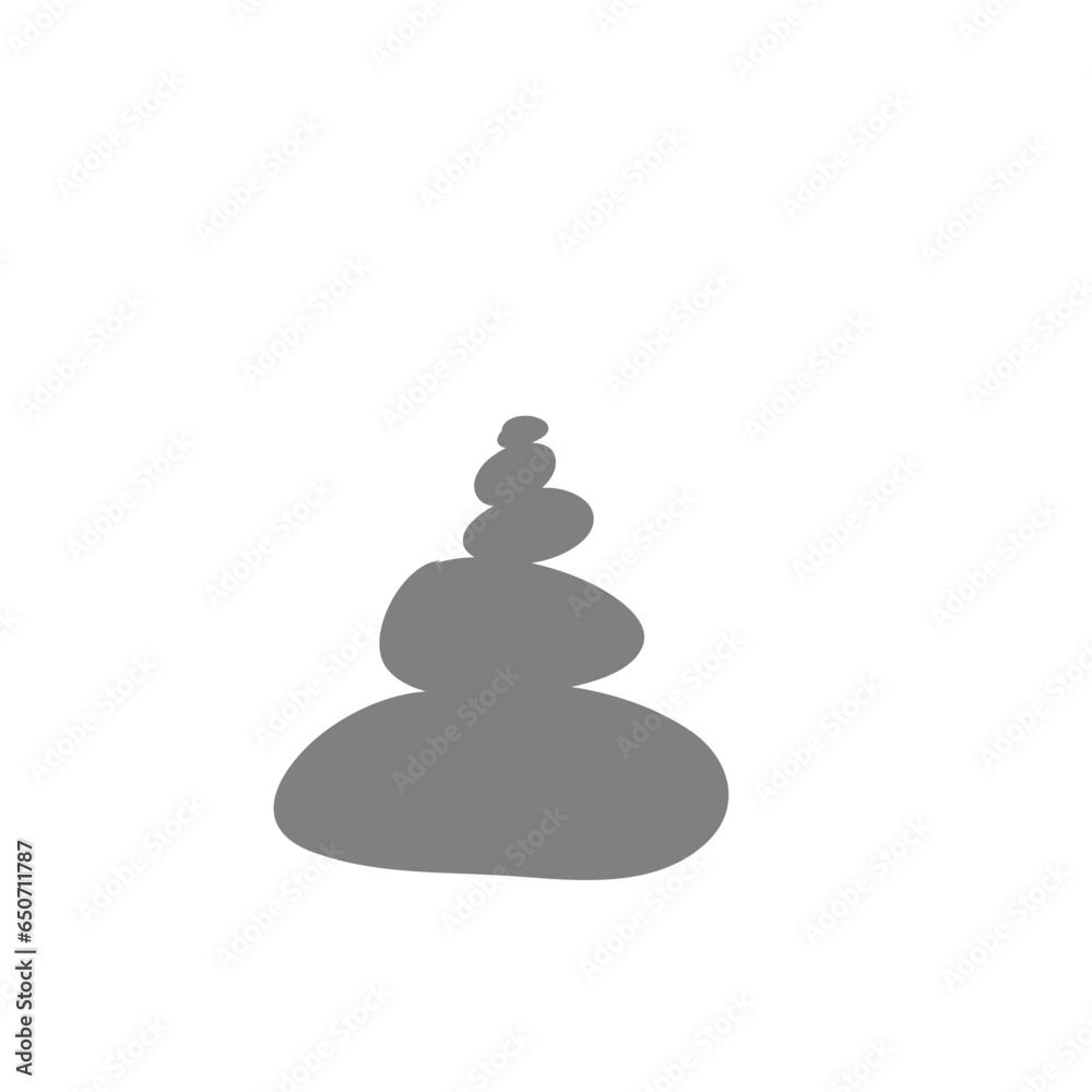 Balance pebble stone  vector illustration. Wellness harmony logo.