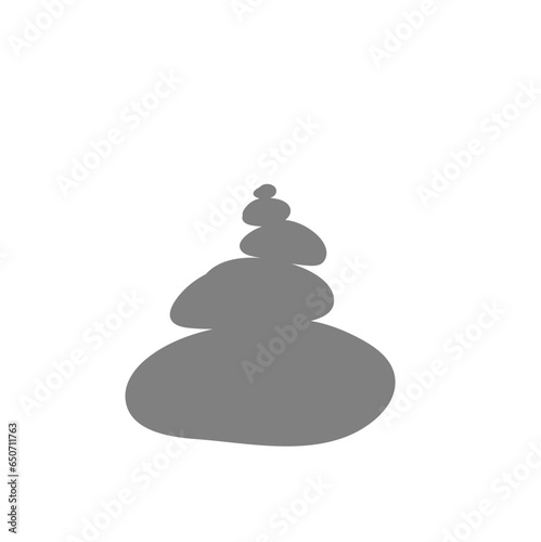 Balance pebble stone vector illustration. Wellness harmony logo.