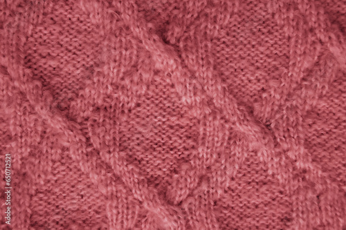 Organic knitted material with macro woven threads.