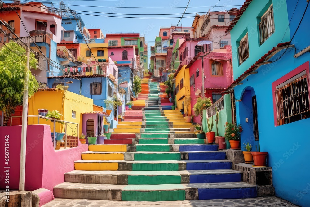 Fototapeta premium narrow street in island