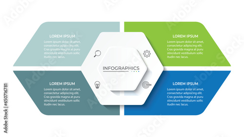Vector infographic design template with 4 options or steps