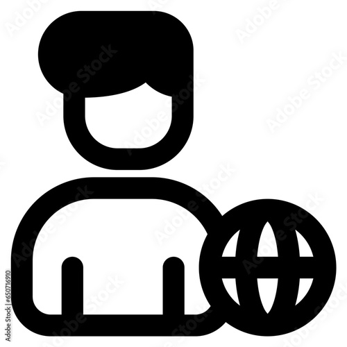 digital nomad icon vector illustration asset element