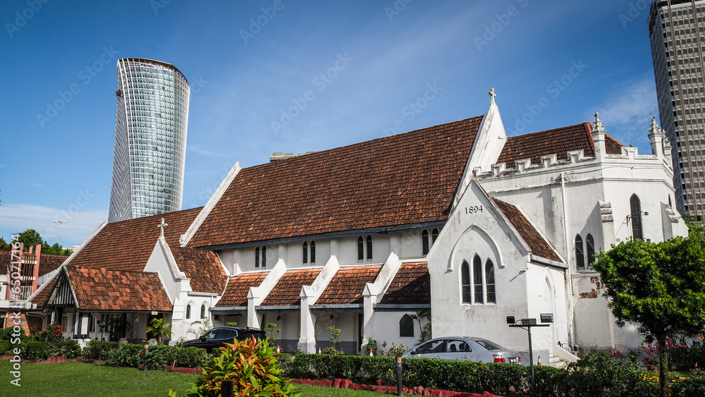 The architecture of Kuala Lumpur in Malaysia