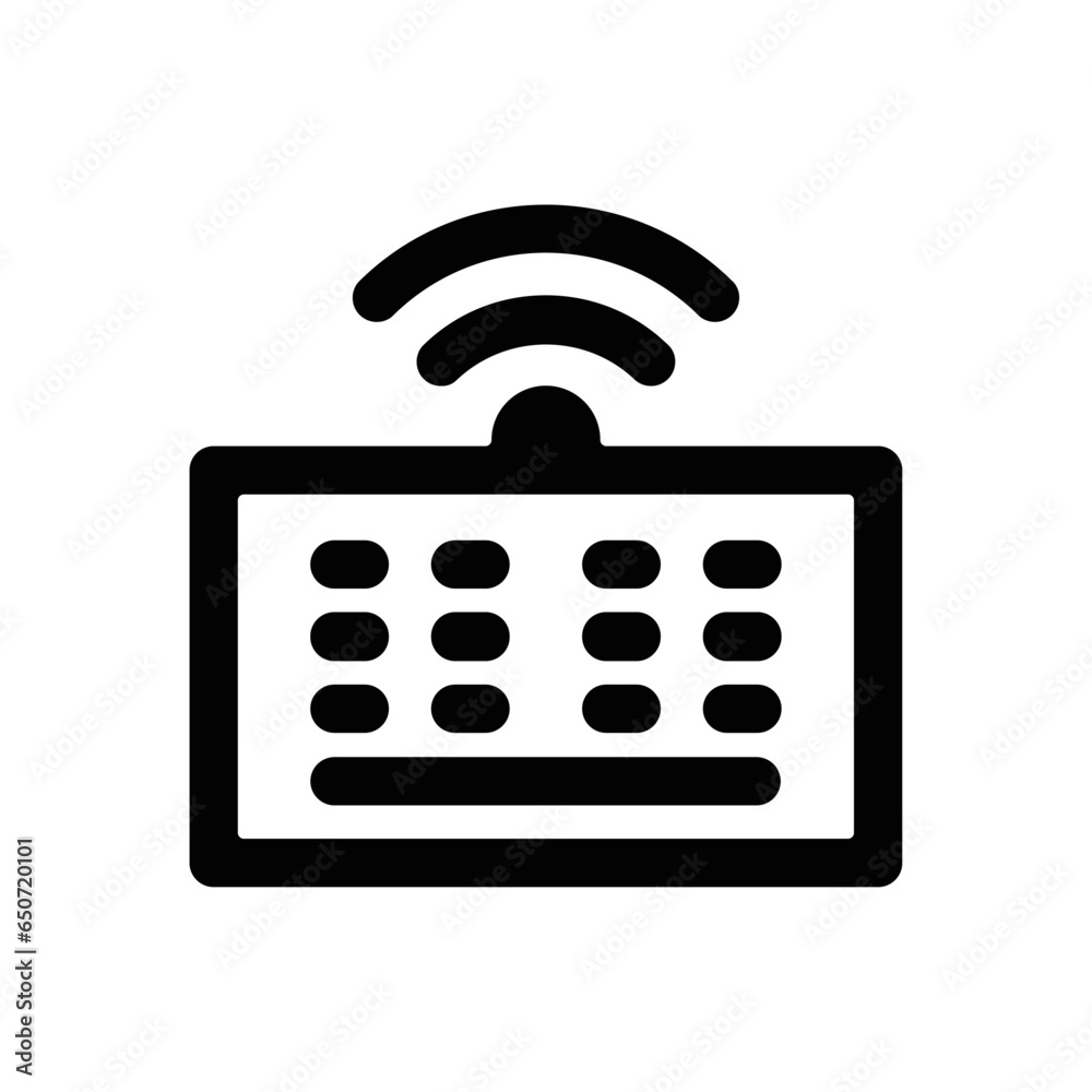 picto logo icones et symbole clavier sans fil connecté gras picto logo icones et symbole clavier sans fil connecté gras
