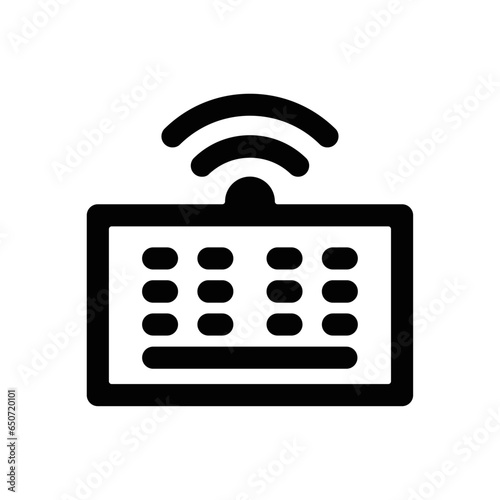 picto logo icones et symbole clavier sans fil connecté gras