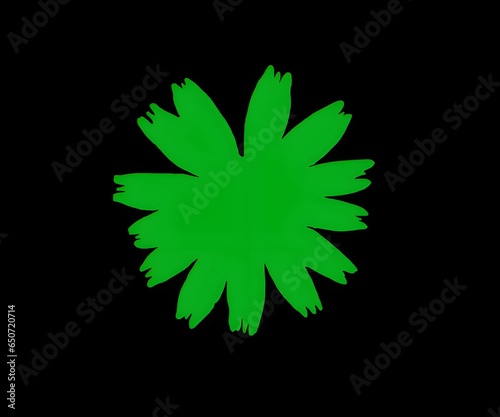Flower Design Green Colour in Vector File