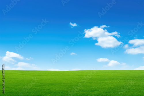 Scenic Beauty of Meadow and Sky