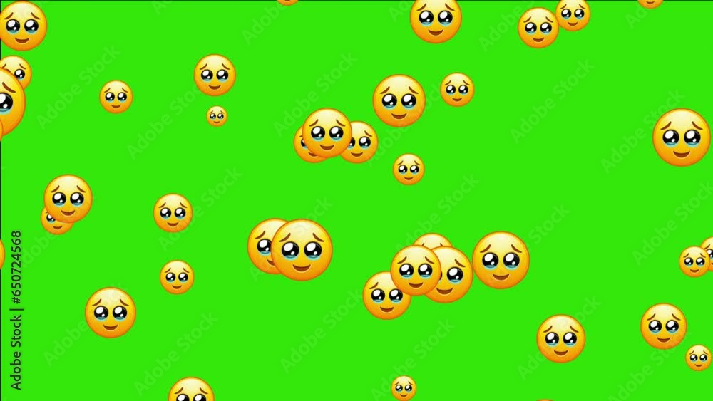 Cute Emotional Emoji Emoticon With Tears Of Joy Animated Falling Emojis Social Media Icons 2651