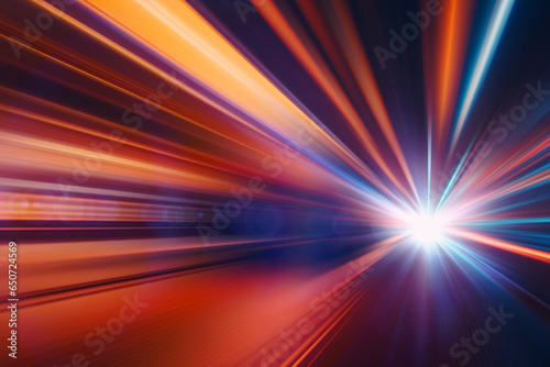 Blur fast light super speed zoom to target ultra energy high performance concept abstract for background