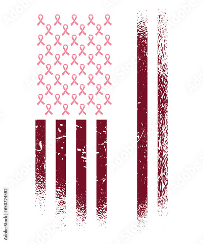 American Advocacy Campaign Flag Breast Cancer Awareness