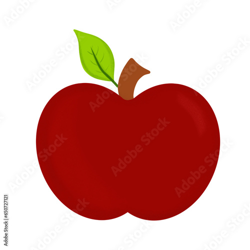 red apple on isolate on transparent background PNG file