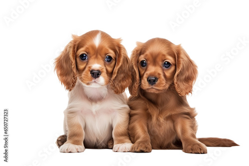 Cute small puppies on a white background studio shot PNG