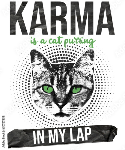 Karma is a Cat Purring in My Lap Animal Tarot Card Cat