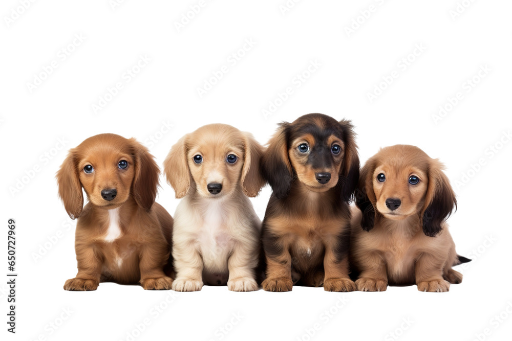 Cute small puppies on a white background studio shot PNG