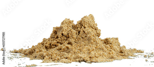 pile of wet sand isolated