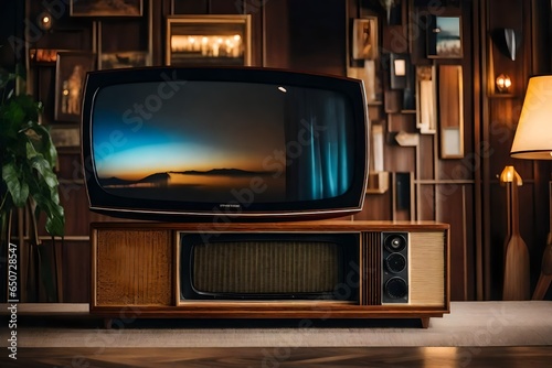 old tv and set