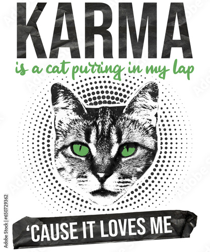Karma is a Cat Purring in My Lap Animal Tarot Card Cat © Christian