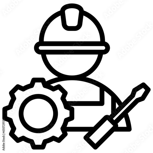 Skilled Labor Outline Icon