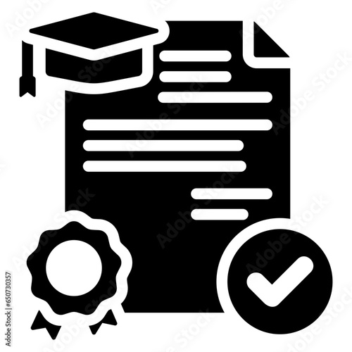 License Glyph Icon