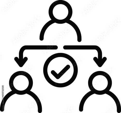 assign work icon vector