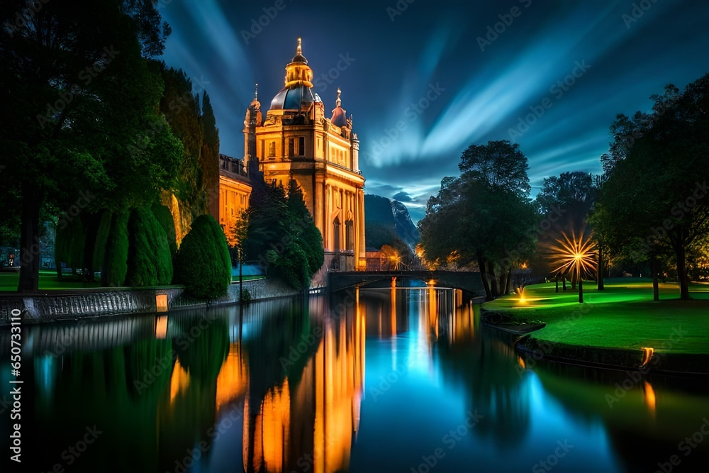 Fototapeta premium church at night
