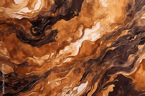 chocolate cream and brown color paint, abstract brown background, chocolate swirls in beautiful coffee and brown colors