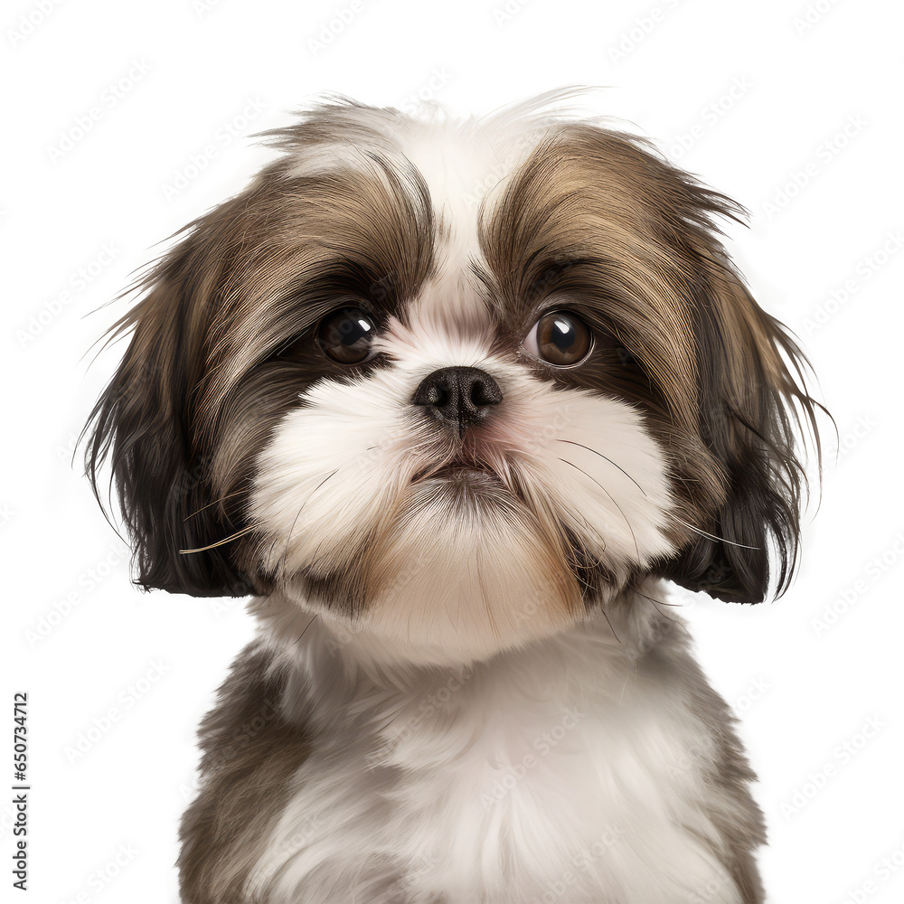shih tzu dog looking isolated on white shih tzu dog looking isolated on white