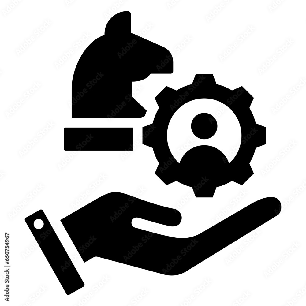 Business Strategy Glyph Icon