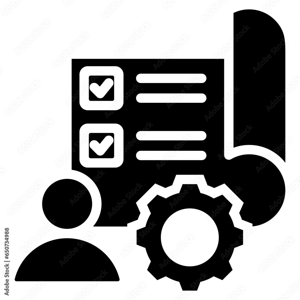 Project Management Glyph Icon Project Management Glyph Icon