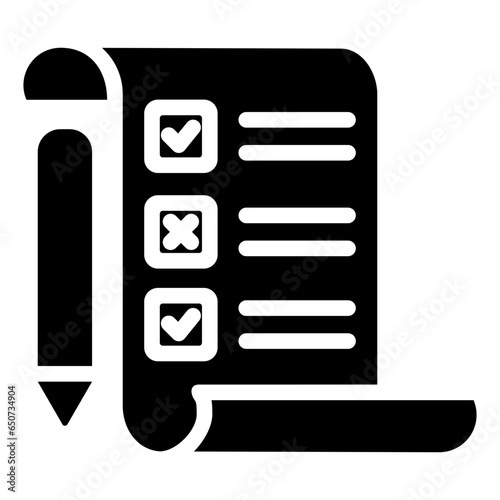 Rules Glyph Icon