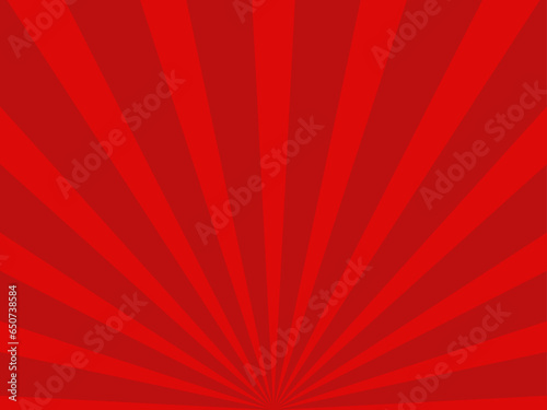 赤色の下からの放射状の線の背景