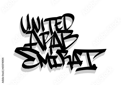 UNITED ARAB EMIRAT country graffiti tag style