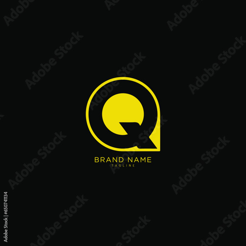 Alphabet letter Initial Q, QQ logo premium business typeface, minimal, innovative concept, creative, symbol, sign, Monogram, vector, startup, template graphic design.