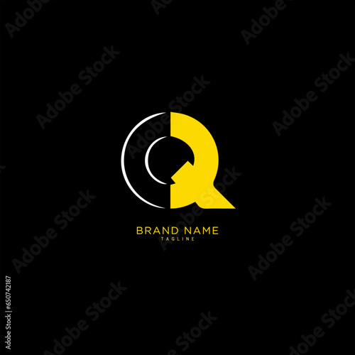 Alphabet letter Initial Q, QQ logo premium business typeface, minimal, innovative concept, creative, symbol, sign, Monogram, vector, startup, template graphic design.