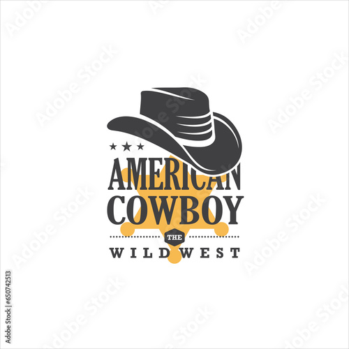 Cowboy Logo Design Vector Image