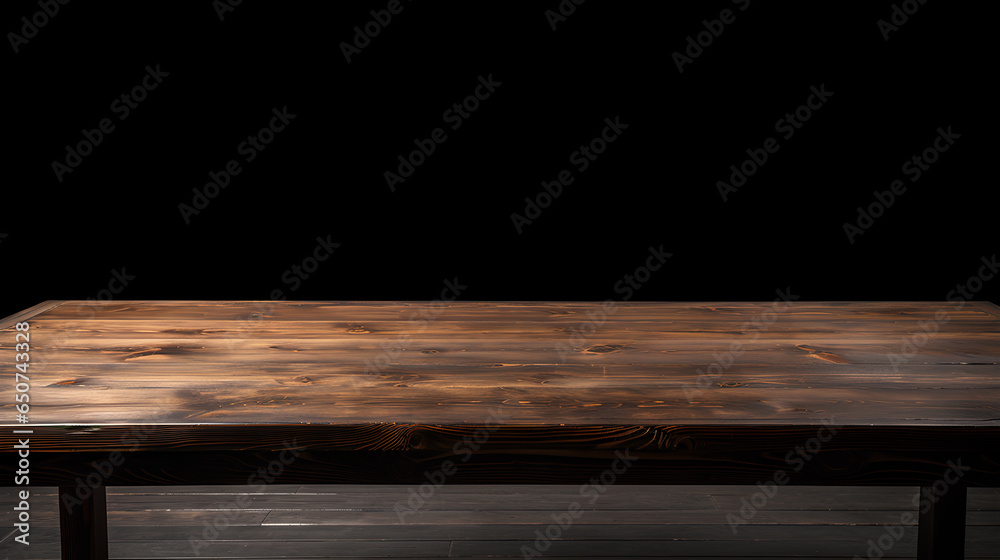 Empty wooden table top with black background. Use for product display.
Empty wooden table top with black background. Use for product display.