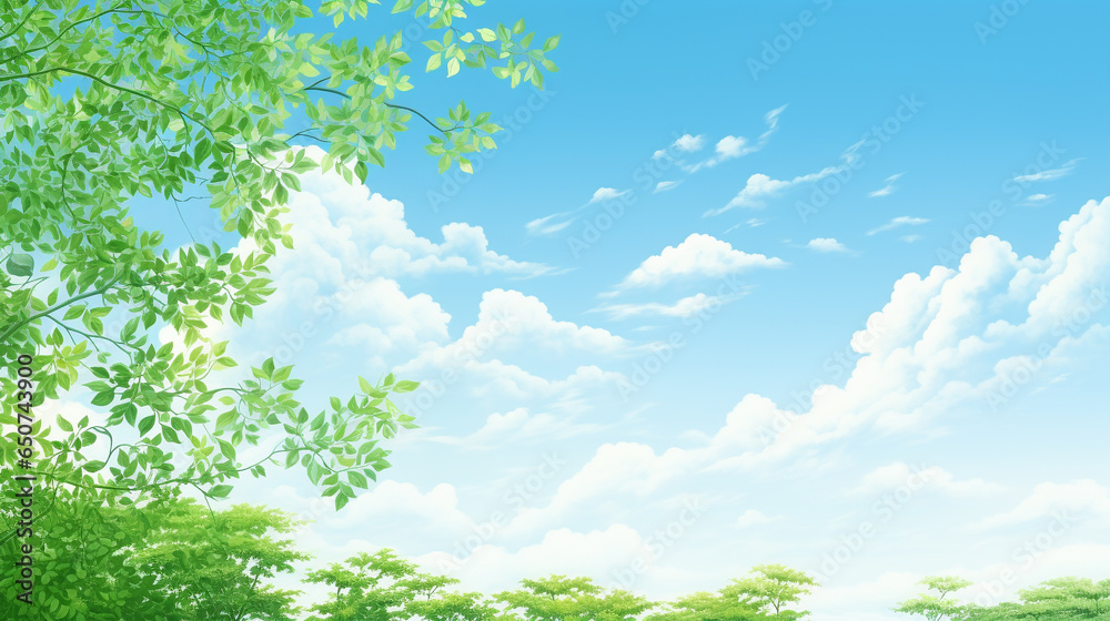 Fototapeta premium 緑と青空