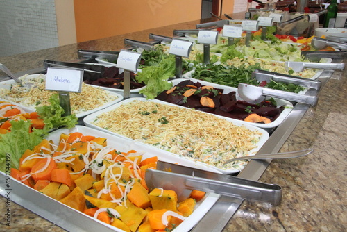 Varied salad buffet