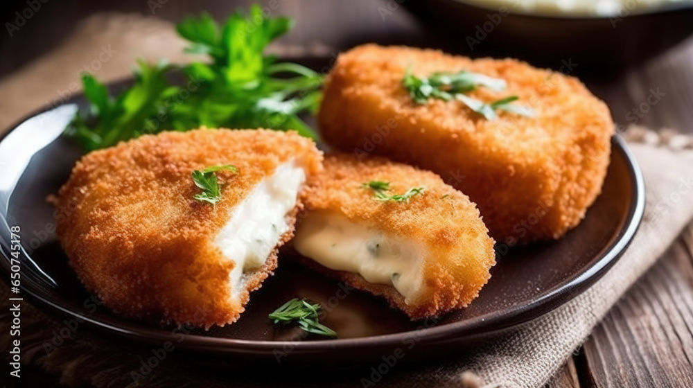 Fried Cheese A popular Czech dish - fried food captures the deliciousness of a variety of culinary cuisines Fried Cheese A popular Czech dish - fried food captures the deliciousness of a variety of culinary cuisines