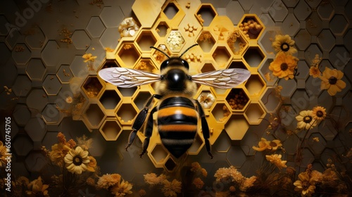 3d bee background and 3d bee tumbler wrap