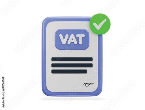 vat icon 3d illustration