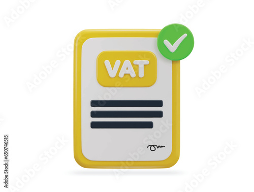 vat icon 3d illustration