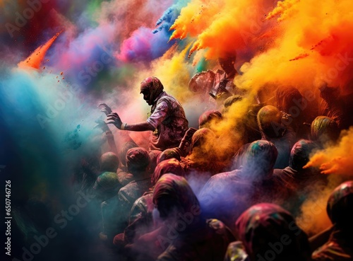 People at the Holi Festival © cherezoff