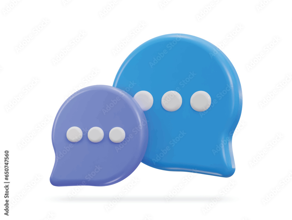 3d chatting bubbles comment icon illustration 3d chatting bubbles comment icon illustration