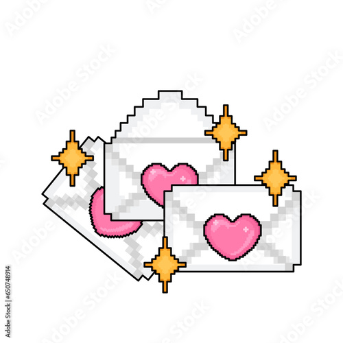 Illustration of pixel love
