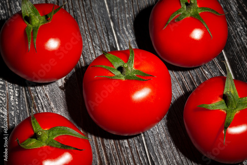 tomato group on wood background © bergamont