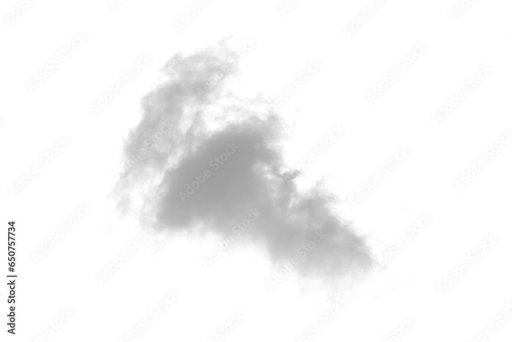 Biała chmura, dym. Bez tła  - obrazy, fototapety, plakaty 