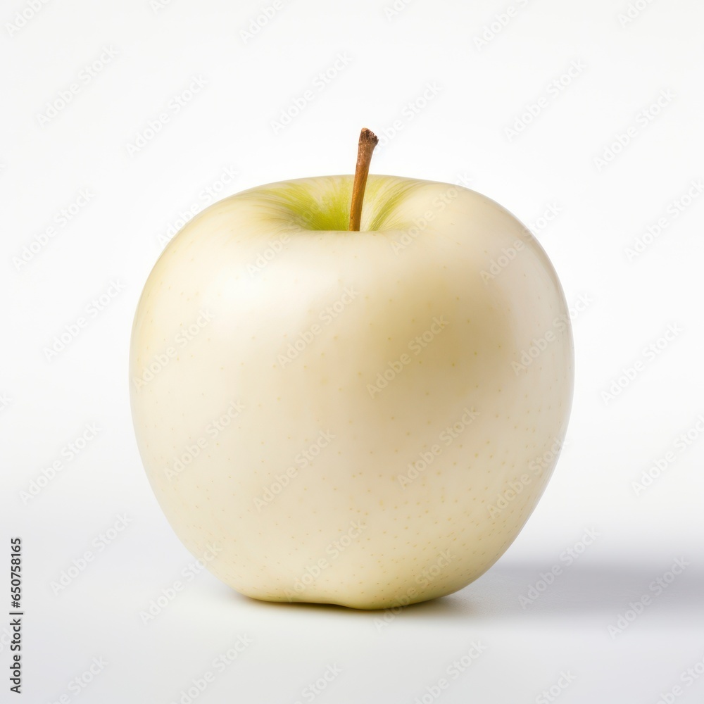 White apple isolated on a white background White apple isolated on a white background