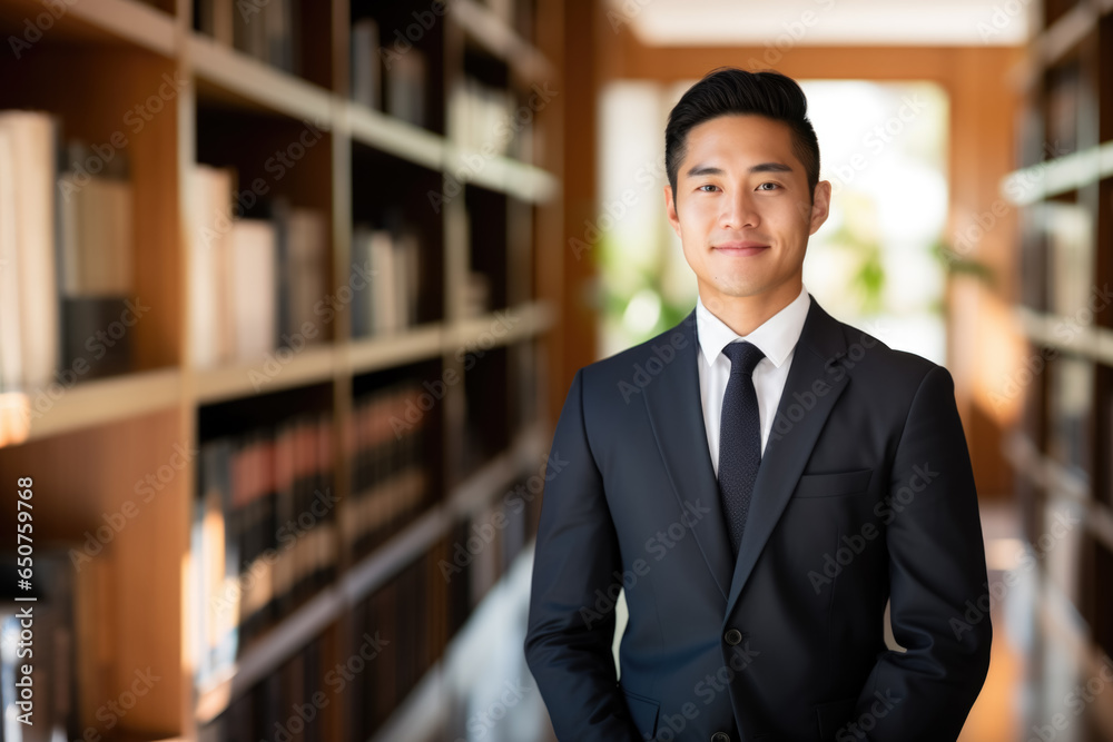 portrait of a lawyer in suit and tie, in the middle of his office portrait of a lawyer in suit and tie, in the middle of his office