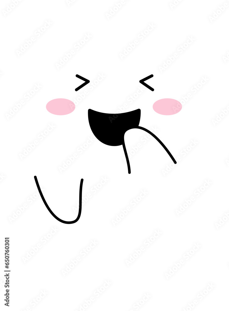 Cartoon Kawaii Halloween Ghost Boo With Shy Smile, Funny Baby 